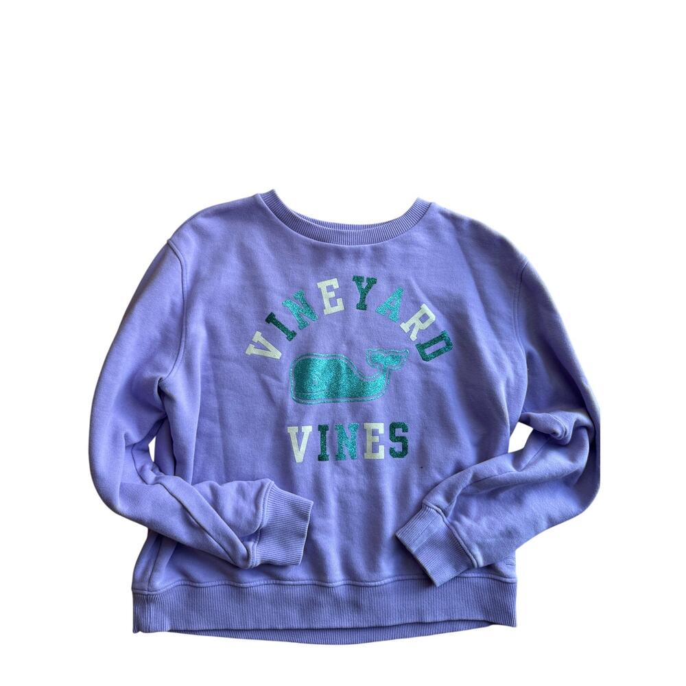 vineyard vines Girls' Relaxed Crewneck Sweatshirt size 12/14, purple